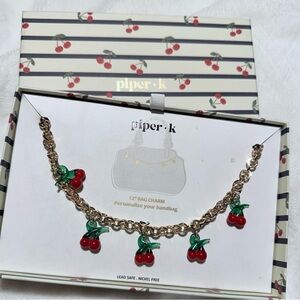 Piper K Gold Cherry Key & Card Holder